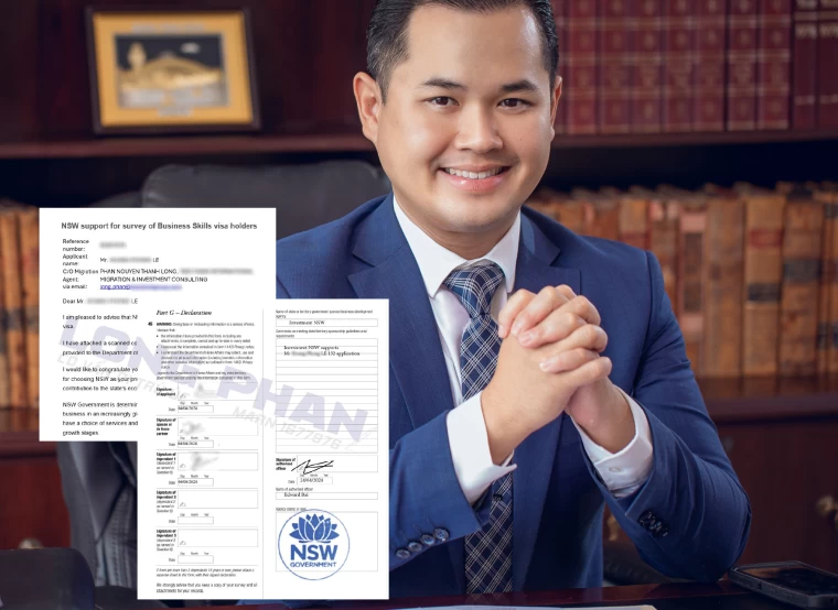 CHÚC MỪNG GIA ĐÌNH ANH HOÀNG ĐƯỢC TIỂU BANG NEW SOUTH WALES XÁC NHẬN ĐÃ THỰC HIỆN ĐÚNG CAM KẾT CỦA VISA 132A – DIỆN LỊCH SỬ KINH DOANH THÀNH CÔNG